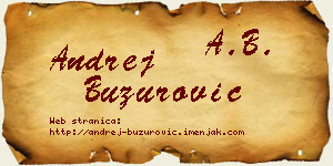 Andrej Buzurović vizit kartica